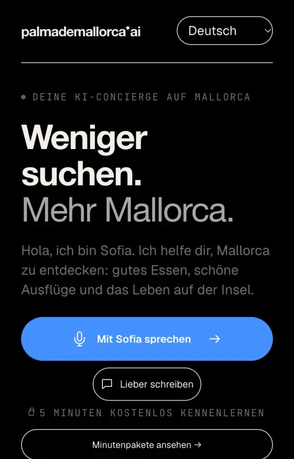 Ansicht der Sofia-App